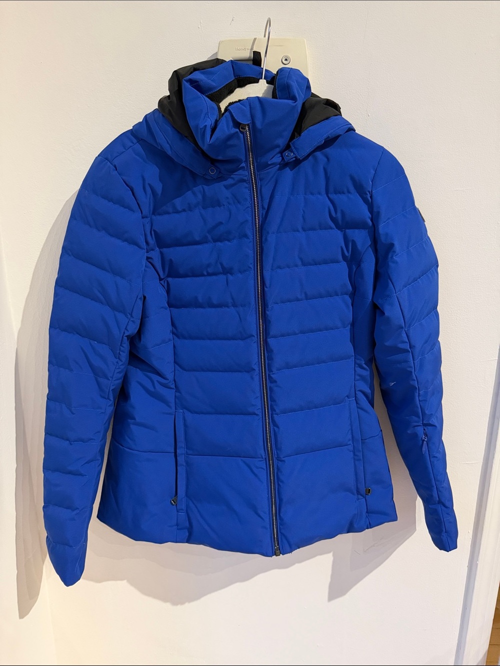 FERA Blue Women's Puffer Jacket with Hood - ski jacket, US 8